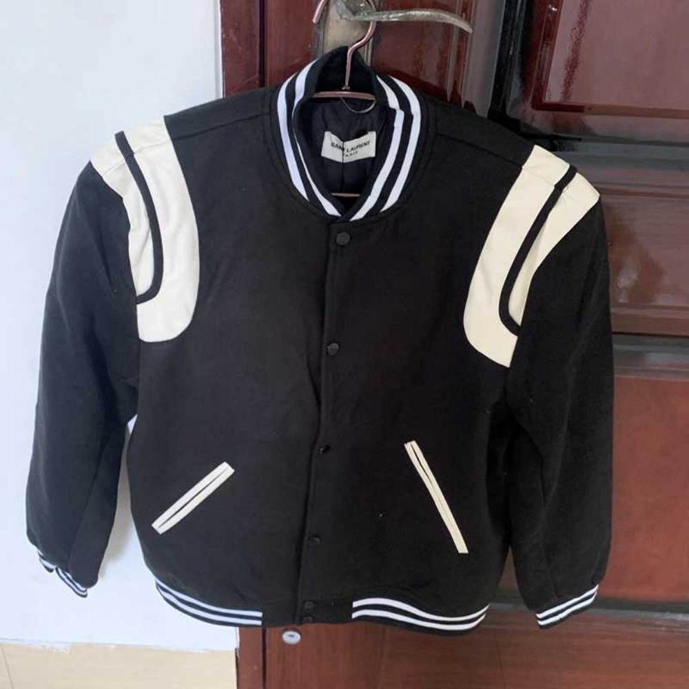 Saint Laurent Black baseball jacket size M